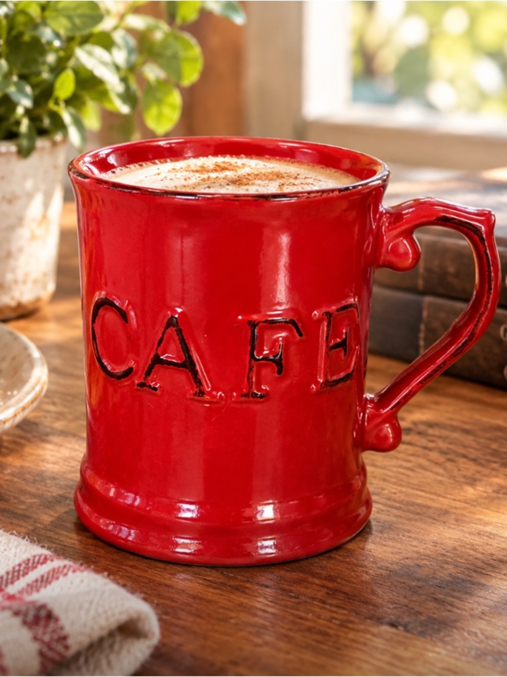 Classic Red Cafe Mug